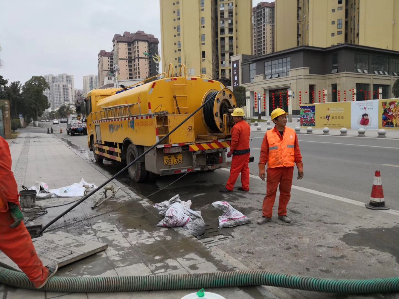 毛阳镇排污管道清淤-管道清洗